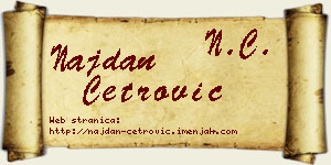 Najdan Četrović vizit kartica